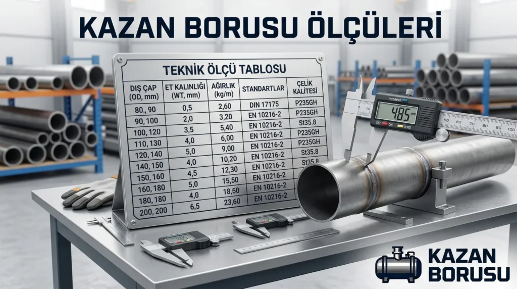 Kazan Borusu Ölçüleri